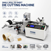 Automatische circulaire gasketten rotatie-stansmachine voor kleine etiketten en stickers, geschikt voor kleine oplages.