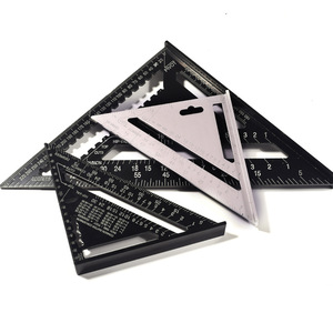 Règle d'angle multifonctionnelle en aluminium de 4\", 7\", 12\", règle triangulaire en alliage d'aluminium de 30 cm - métrique/imperial - Product Image 5