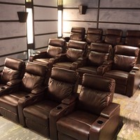 Chaise longue home cinéma en cuir souple canapé de salon confortable