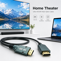 Câble Fibre Optique 8K HD 2.1 AOC Robuste 48 Gbit/s Haute Vitesse 8K 60Hz pour Gaming, Projecteur, Moniteur, TV