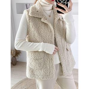 Nuevo Producto Exclusivo: Chaleco de Lana de Cordero, Versión Coreana, Corte Holgado, con Chaqueta de Lana de Cordero en el Exterior - Product Image 2