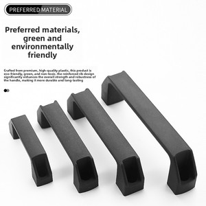 <strong>Black</strong> Small Pull Handle Modern Minimalist Design for Surface-Mounted Installation Mobile Phone Cabinets - Product Image 2