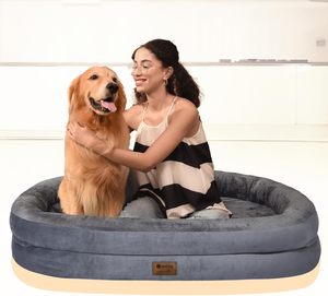 Luxuriöses, menschengroßes Hundebett, umweltfreundlich, winterkomfortabel, waschbar, riesiges großes Haustierbett/Sofa für Menschen, Erwachsene und Hunde - Product Image 1