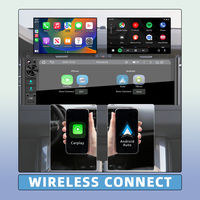Radio para Auto Flysonic FYDZ Single DIN de 6.38'' con Pantalla Táctil, CarPlay y Android Auto, Mirror Link, USB, FM, Universal