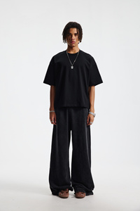 Camiseta Oversize de Moda Juvenil con Diseño Lavado Ácido, Material de Algodón Suave de 280g, Estilo Vintage Streetwear - Product Image 5