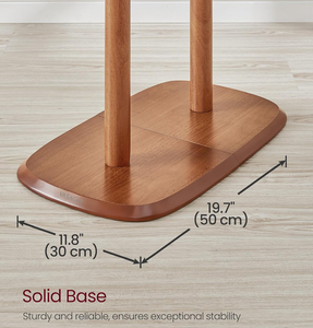 New Freestanding <strong>Heavy</strong> <strong>Duty</strong> Bamboo <strong>Coat</strong> Rack Hall <strong>Coat</strong> Tree with 8 Hooks and Storage Shelf for Entryway Hanger <strong>Stand</strong> - Product Image 5