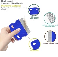 Outil de démêlage 2-en-1 pour animaux de compagnie, anti-puces et poux, en acier inoxydable, lot de 6 peignes de toilettage pour chiens avec dents arrondies pour animaux de compagnie de petite, moyenne et grande taille