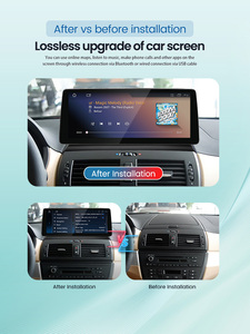 Écran multimédia HFmidia 12,3 pouces pour BMW X3 E83 CCC 2004-2009, CarPlay sans fil, Android Auto, lecteur vidéo embarqué - Product Image 4