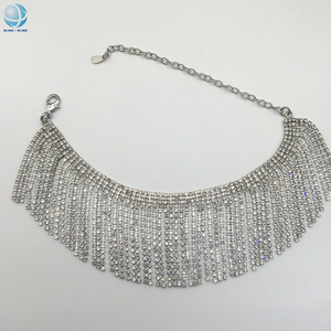 أزياء حجر الراين التشذيب سلسلة قلادة للنساء حزام الأحذية ديي سلاسل شرابة الماس - Product Image 3