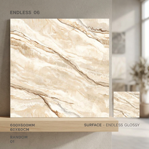 Angelo Mist 600x600mm Double Loading Glossy Porcelain <b>Tiles</b> Polished Interior Floor Collection 8mm - Product Image 1