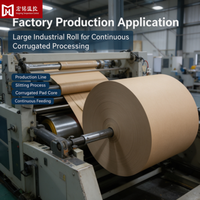 Nouveau Rouleau de Papier Kraft Nid d'Abeille HM-R Vierge, Grand Rouleau Industriel de Papier Brut pour la Fabrication de Rideaux Humides en Usine, Durée de Vie de 2 Ans