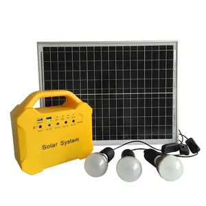 Untuk Penerangan Luar Ruangan Solar DC Mini, Kit Sistem Rumah Portabel 18v10w