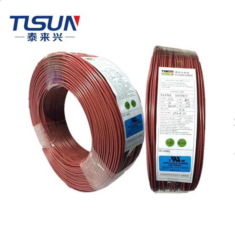 TLSUN American Safety Approval 1007 18AWG Tinner Copper House Wiring Electrical Cable