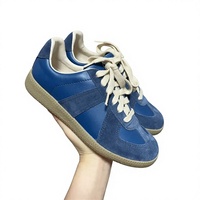 Chaussures de sport décontractées de luxe pour hommes et femmes, de haute qualité, respirantes, confortables, en cuir véritable, à lacets, de marque de mode de créateur