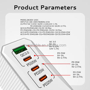 50W Sạc Loại C Cổng Pd 3.0 Nhanh Chóng Sạc USB Điện Thoại Di Động Tường Nhanh Chóng Sạc Cho Samsung S23 Cho iPhone 16 15 14 13 - Product Image 3