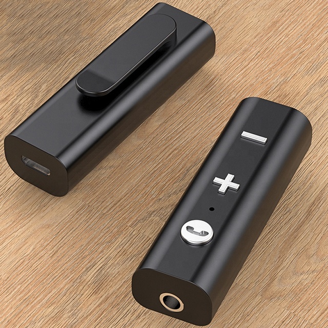 3.5mm Jack AUX Car BT5.0 Handsfree Kit Audio Music Receiver Clip-on Speaker Aux bluetooth Audio Receiver