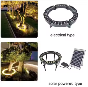 Anneau lumineux solaire LED pour arbre, 2700K blanc chaud, IP65, éclairage extérieur de jardin avec capteur de lumière et conception détachable - Product Image 4