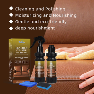 Kit d'<span class=keywords><strong>entretien</strong></span> du <span class=keywords><strong>cuir</strong></span> de qualité supérieure, ensemble de nettoyant et d'après-shampoing pour meubles, intérieurs de voiture, vêtements, chaussures, bottes, sacs, produits d'<span class=keywords><strong>entretien</strong></span> - Product Image 4