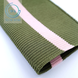 Hot Bán Tùy Chỉnh Màu Sắc Sườn Đan Vải Sọc Phẳng Đan Sườn Vải Cho Quần Áo - Product Image 2