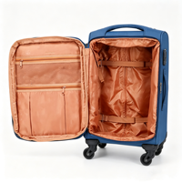 Valise de voyage élégante et spacieuse en tissu Oxford bleu, idéale pour les affaires et les déplacements