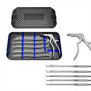 Ensemble de rongeurs rotatifs Kerrison interlaminaires manuels en acier inoxydable pour chirurgie de la colonne vertébrale, instrument orthopédique, morsure haut/bas, autoclavable - Product Image 1