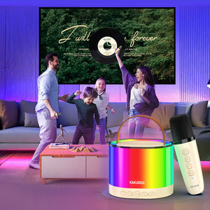 KAKUSIGA Portable <b>Bluetooth</b> Speaker With <b>Microphone</b> LED Lights 5W Audio Output For Karaoke Party Use - Product Image 6