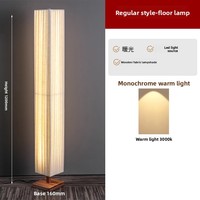 Lampe sur pied en fer au design bois, inspirée du Wabi-Sabi japonais et du style rétro chinois, pour salon, chambre et bureau