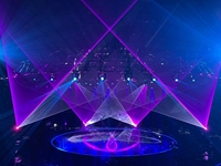 Solución Integral Profesional de Proyector Láser RGB para Animación 3D, Luz Láser de 60 Vatios para Espectáculos en Exteriores