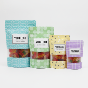 Plastic Stand Up Pouch With Transparent Window For Snack And Cookie Packaging Custom Logo - Product Image 6