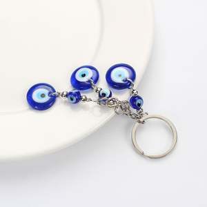 Gantungan Kunci Evil Eye Klasik 2026 3 Warna Biru Kaca Berkualitas Tinggi Sederhana untuk Tas dan Perhiasan - Product Image 5
