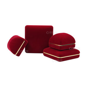 Caja Organizadora de Joyas de Franela de Lujo con Logotipo Personalizado, Caja de Joyería Cuadrada de Terciopelo Multicolor con Patrón Personalizado - Product Image 4