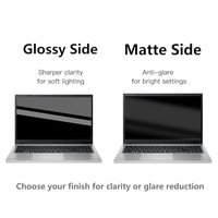 GOFSHIELD Film de protection d'écran anti-reflet transparent et mat pour ordinateur, filtre de confidentialité anti-espionnage 15,6 pouces 16:9 345*194mm