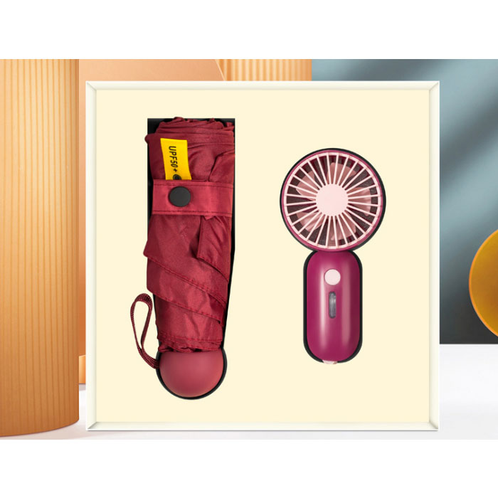 Red Fan with umbrella