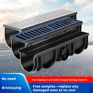 Canales de Drenaje de Agua de Lluvia para Exteriores, Canales de Drenaje Lineales de Plástico HDPE, Canales en Forma de U - Product Image 2