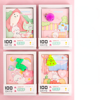 Ensemble de papeterie mignon pour la décompression, carnet à couverture rigide créatif, cadeau pour enfants, couverture en papier