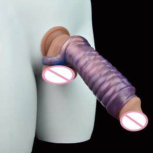 YOCY Fabrik Großhandel Penis-Hülle Fantasy Penisvergrößerer Hülle Penis-Ejakulations-Verlängerer Wiederverwendbares Kondom - Product Image 1