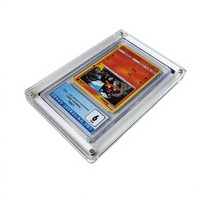 Vente chaude carte de bande dessinée dalle classement cartes à jouer étuis acryliques durs étui de dalle de carte graduée en plastique