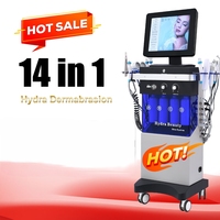 Appareil de beauté professionnel Hydra Dermabrasion 14 en 1 pour soins du visage, peeling aquatique, machine à hydrogène