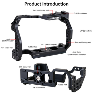 DMIDITIR Jaula de aluminio para cámara con soporte de zapata fría para A7M3/<span class=keywords><strong>A7III</strong></span>/A73/A7RIII/A7R3/A7II/A7S II/A7R II - Product Image 3