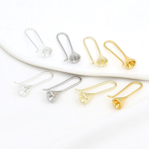 18k gold color-preserving ear <b>hook</b> accessories, natural crystal pearl base, DIY handmade <b>earring</b> materials, <b>earrings</b> A03 - Product Image 3