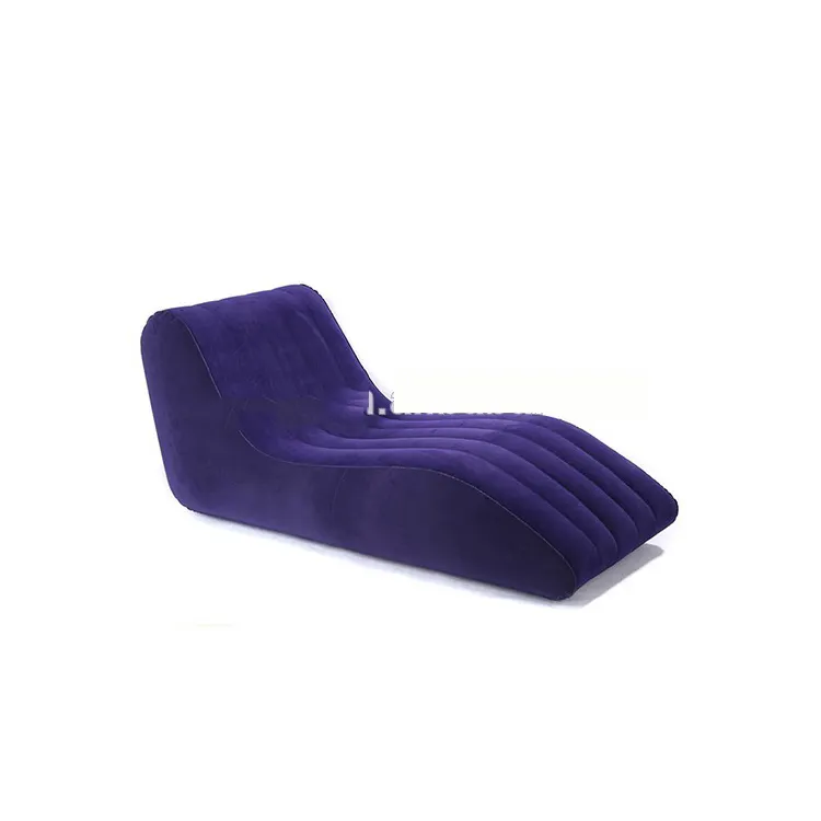 Wholesaleトップ品質S型の快適なPVC植毛インフレータブル長椅子