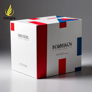 Boîte d'expédition en carton ondulé en papier recyclé blanc personnalisée avec 6 séparateurs, pour l'emballage de bouteilles de vin, de vodka, de soda, taille d'emballage, laminage mat - Product Image 1