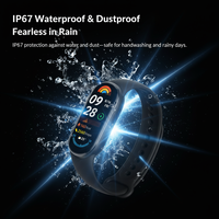 Reloj Inteligente UK8 M9 Cuadrado con Correa de Silicona, Resistente al Agua IP67, Pantalla Táctil TFT, Monitor de Actividad Física, Monitor de Frecuencia Cardíaca, Monitor de Sueño