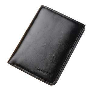 Portafoglio corto retrò in pelle PU con cerniera, scomparti multipli per carte, struttura compatta, fodera in poliestere, con tasca interna con cerniera per monete - Product Image 1