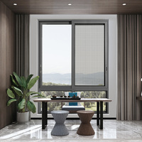 Fabricante chino Parrilla personalizada Ventanas correderas Puerta Doble vidrio templado Huracán Impacto Ventana corredera de aluminio