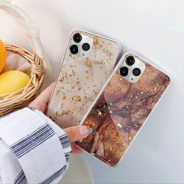Best iphone case for iPhone 12 11 Xs Max XR Luxury Bling Gold Foil Marble Glitter Soft TPU for iPhone 11 Pro Max case