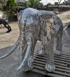 Escultura de Elefante con Espejos Grandes, <span class=keywords><strong>Estatua</strong></span> de Elefante con Bola de Discoteca para Exhibición - Product Image 6