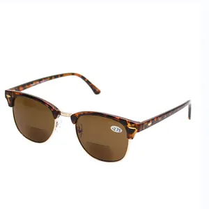 Men's personalized customized metal half frame sunglasses reading glasses dual-use glasses