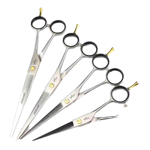 Ensemble de ciseaux de barbier de 5/5,5 pouces en acier inoxydable, ciseaux de coupe courts pour coiffeurs de salon - Product Image 1