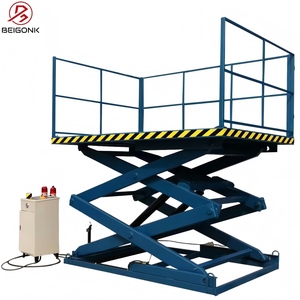 Plataforma Elevadora Hidráulica Fija, Elevador de Tijera para Carga Pesada, Mesa Elevadora Eléctrica Estacionaria para Logística de Almacén - Product Image 1